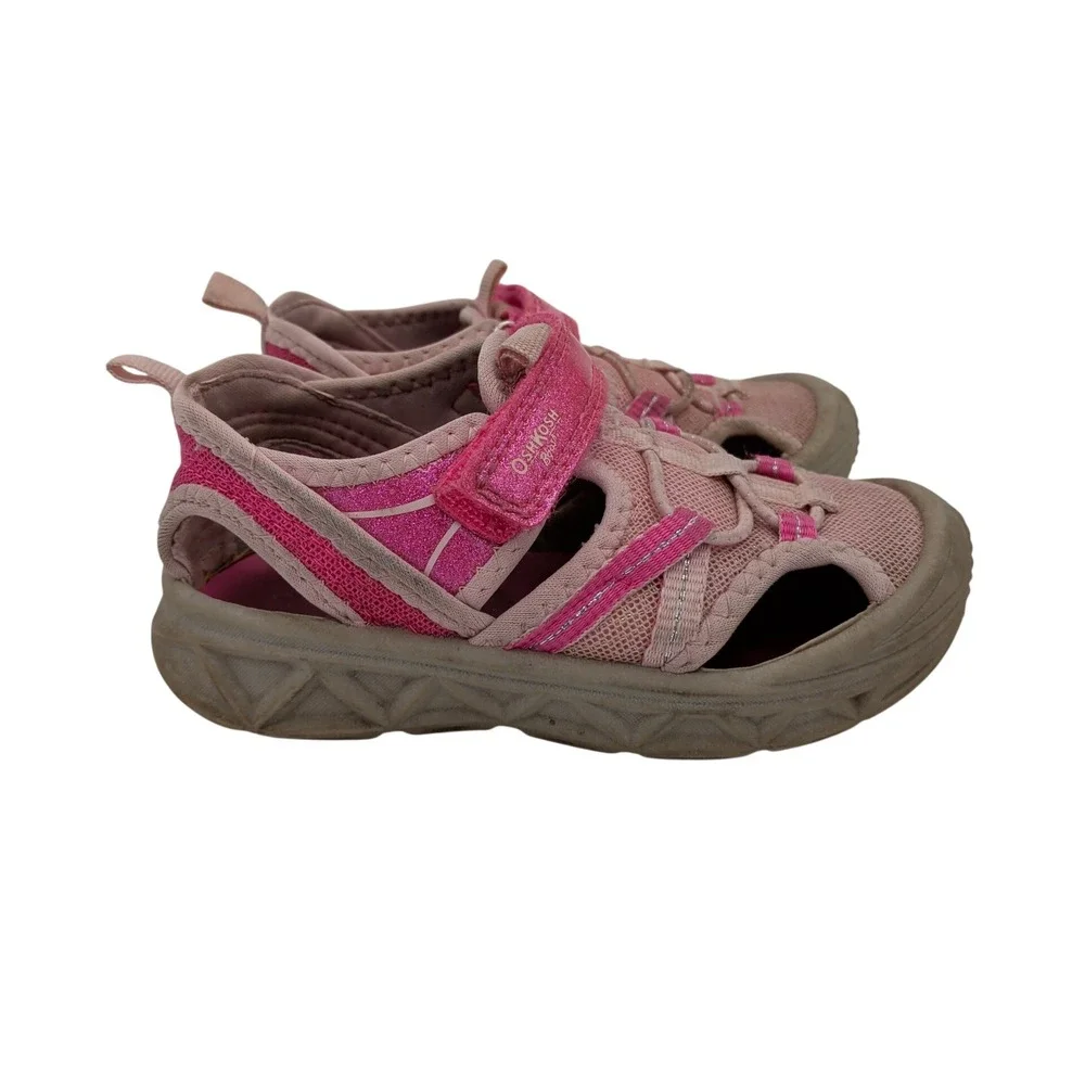 OshKosh Bgosh Abe Toddler Girls Pink Glitter Water Sandals Size 9M OS24G17H